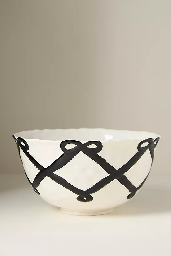 Benedita Bow Ceramic Stoneware Serve Bowl | Anthropologie (US)