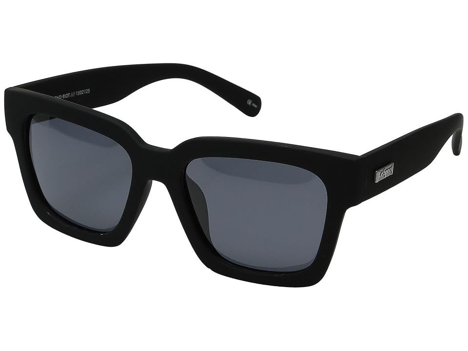 Le Specs Weekend Riot (Black Rubber) Fashion Sunglasses | Zappos