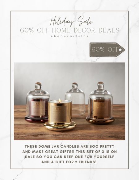 Shops these beautiful dome glass candles that would make great gifts for your coworkers, friends or neighbors! 

#LTKsalealert #LTKHoliday #LTKGiftGuide