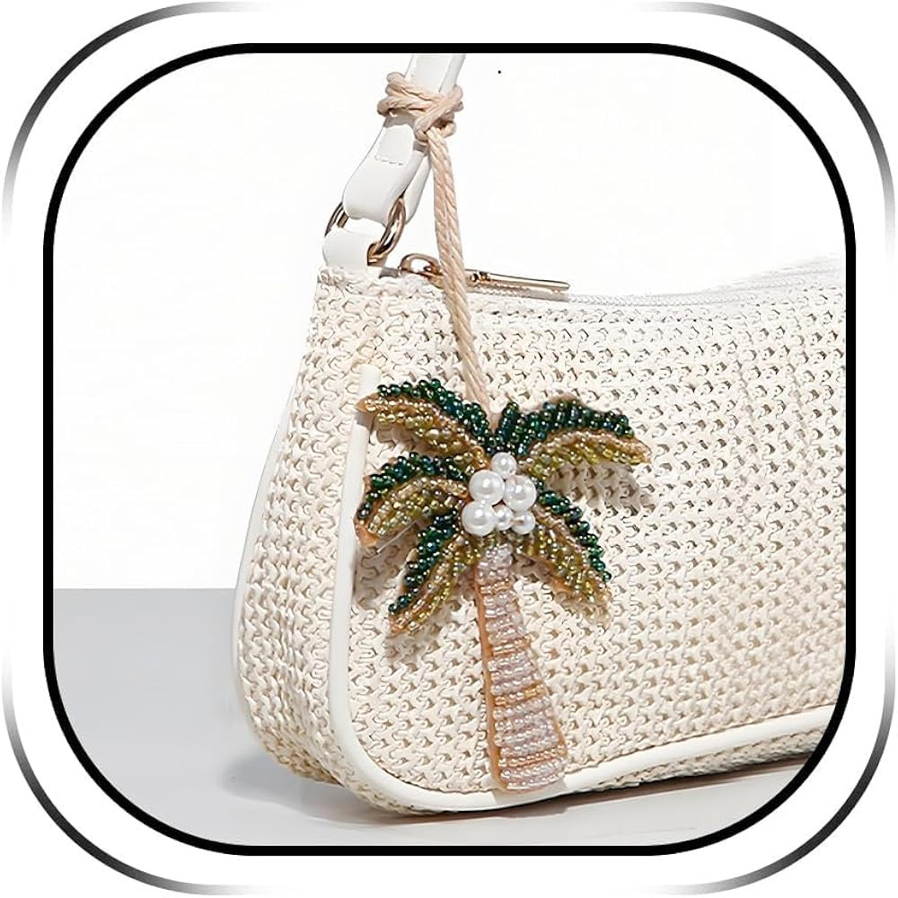 Beach Bag Charm Shell Keychain Starfish Coconut Tree Sea Star Keychain Summer Beach Purse Charm f... | Amazon (US)