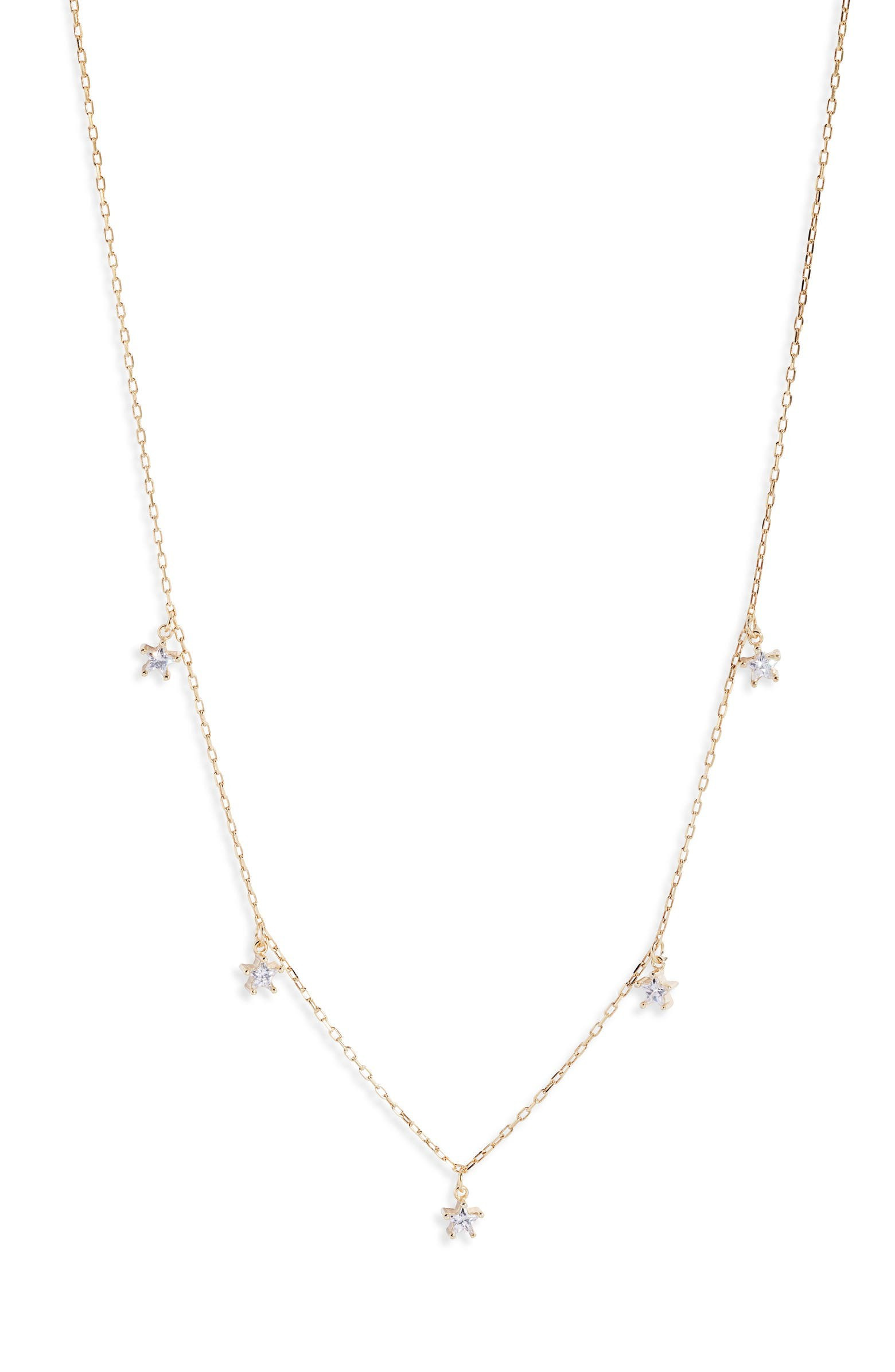 Cubic Zirconia Star Charm Necklace | Nordstrom