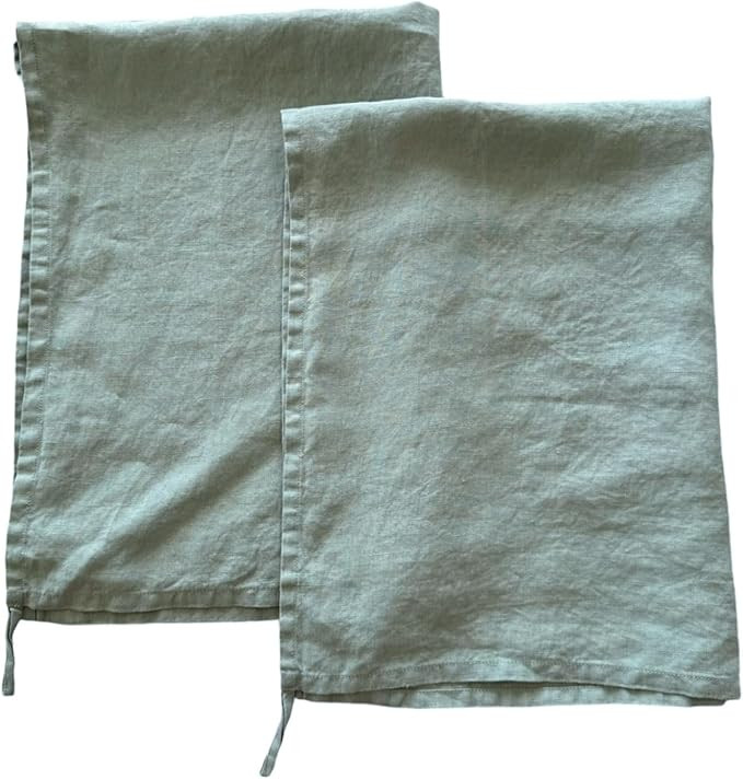 Linen Kitchen Dish Towels - 20 x 27 inch – 100% Pure Stonewashed Linen Hand Towel/Tea Towel - S... | Amazon (US)