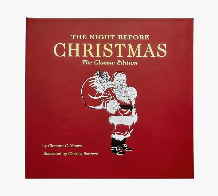 Leather The Night Before Christmas Book | Pottery Barn (US)
