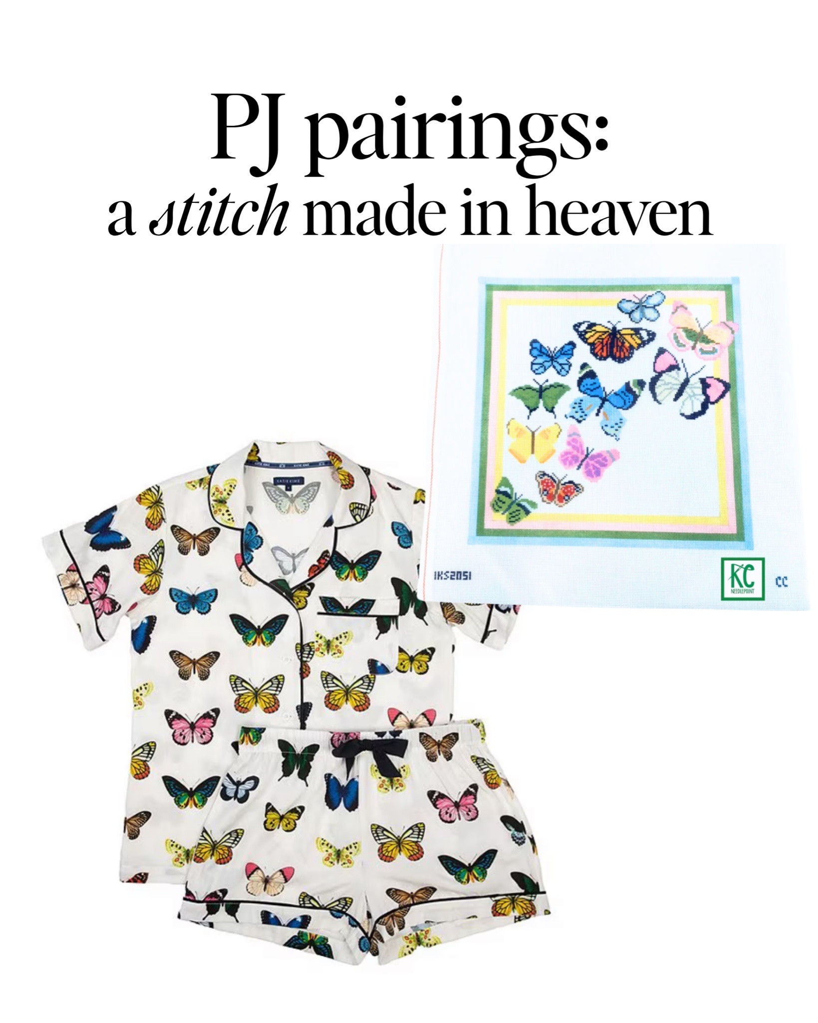 Match your pjs to your needlepoint canvas. Can we please make this a thing? 

I mean how cute would it be binging your fave shows Saturday night wearing matching lounge wear?

I've already got one pair, now to snag the other ones!

#LTKdayinmylife #LTKOver40 #LTKHome