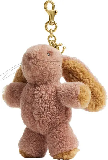 COACH Floppy Bunny Plush Genuine Shearling Bag Charm | Nordstrom | Nordstrom