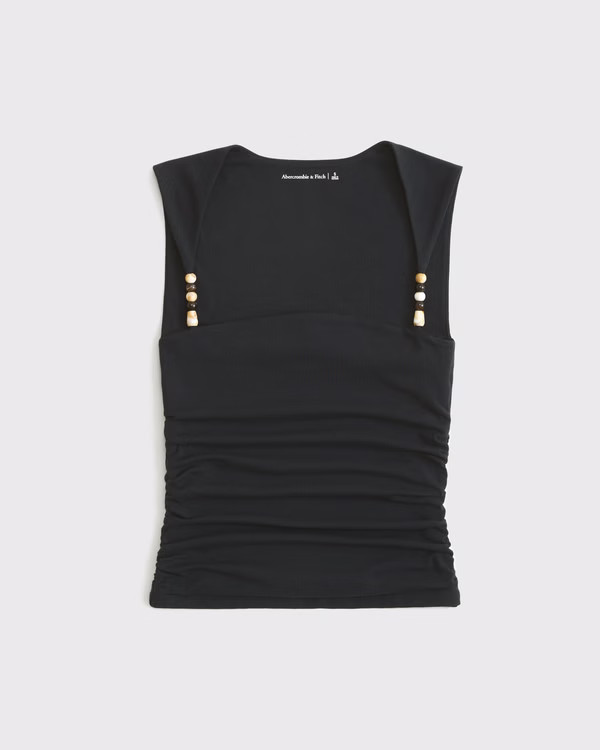 Women's The A&F Ava Beaded Top | Women's Tops | Abercrombie.com | Abercrombie & Fitch (US)