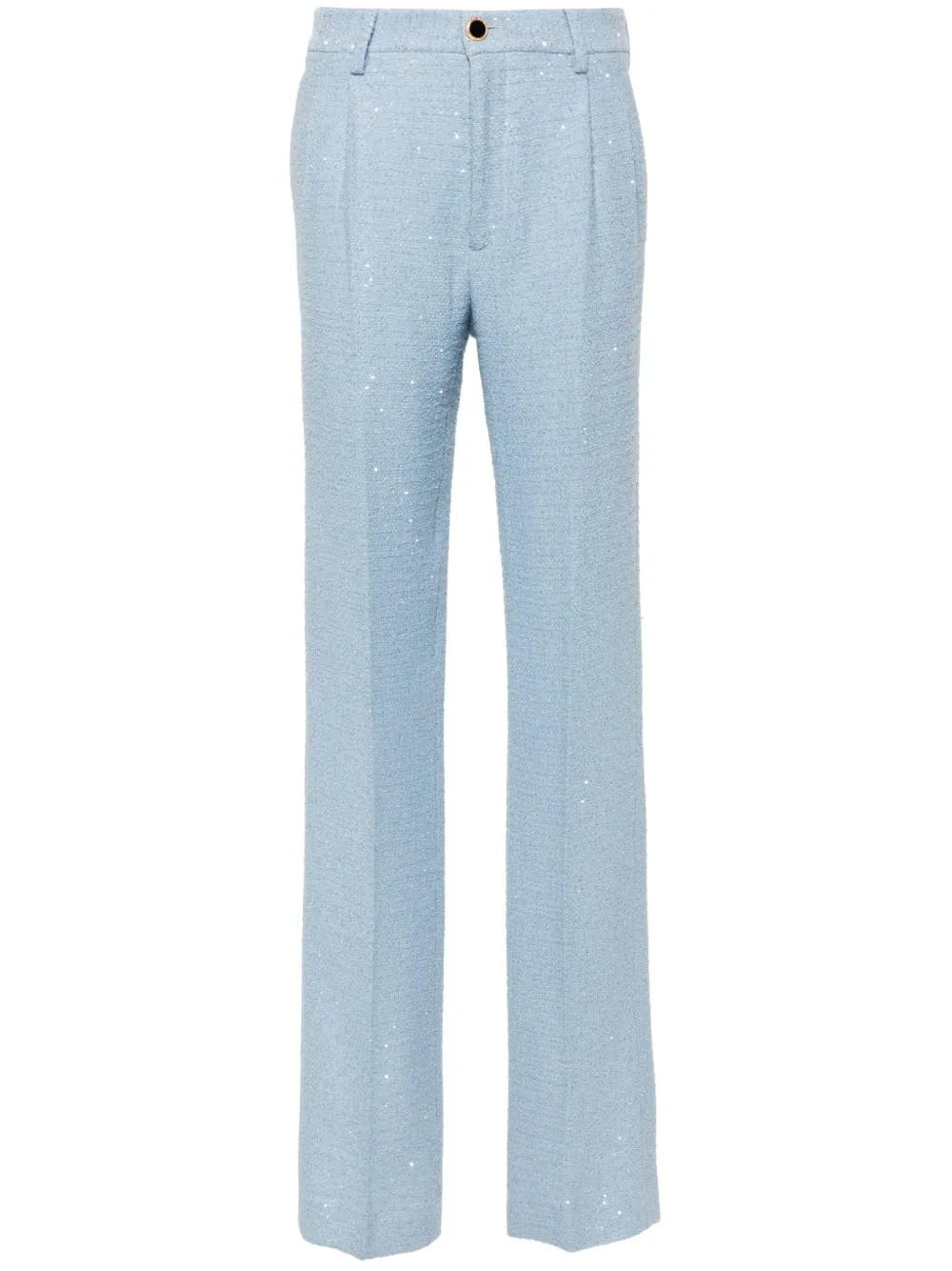 Alessandra Rich sequin-embellished Tweed Trousers | Blue | FARFETCH DE | Farfetch Global