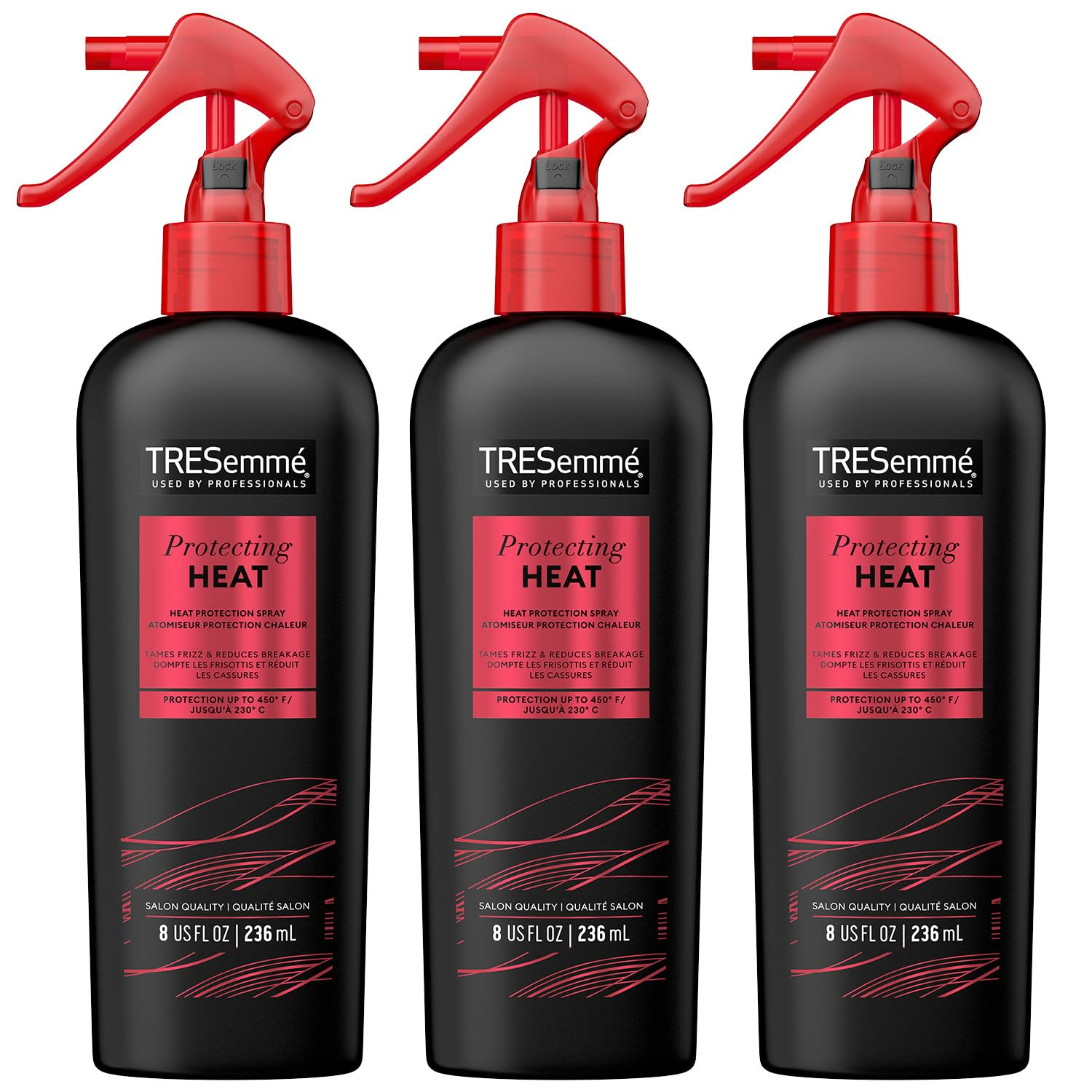 TRESemmé Heat Protection Spray for Hair, 3-Pack – Vitamin-Enriched Anti-Frizz Hair Products, 8... | Amazon (US)