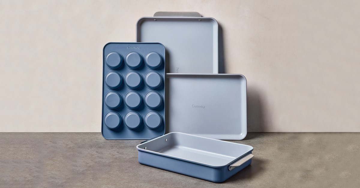 5 Piece Bakeware Set | Organizers Included | Non-Toxic Ceramic Coating | Caraway