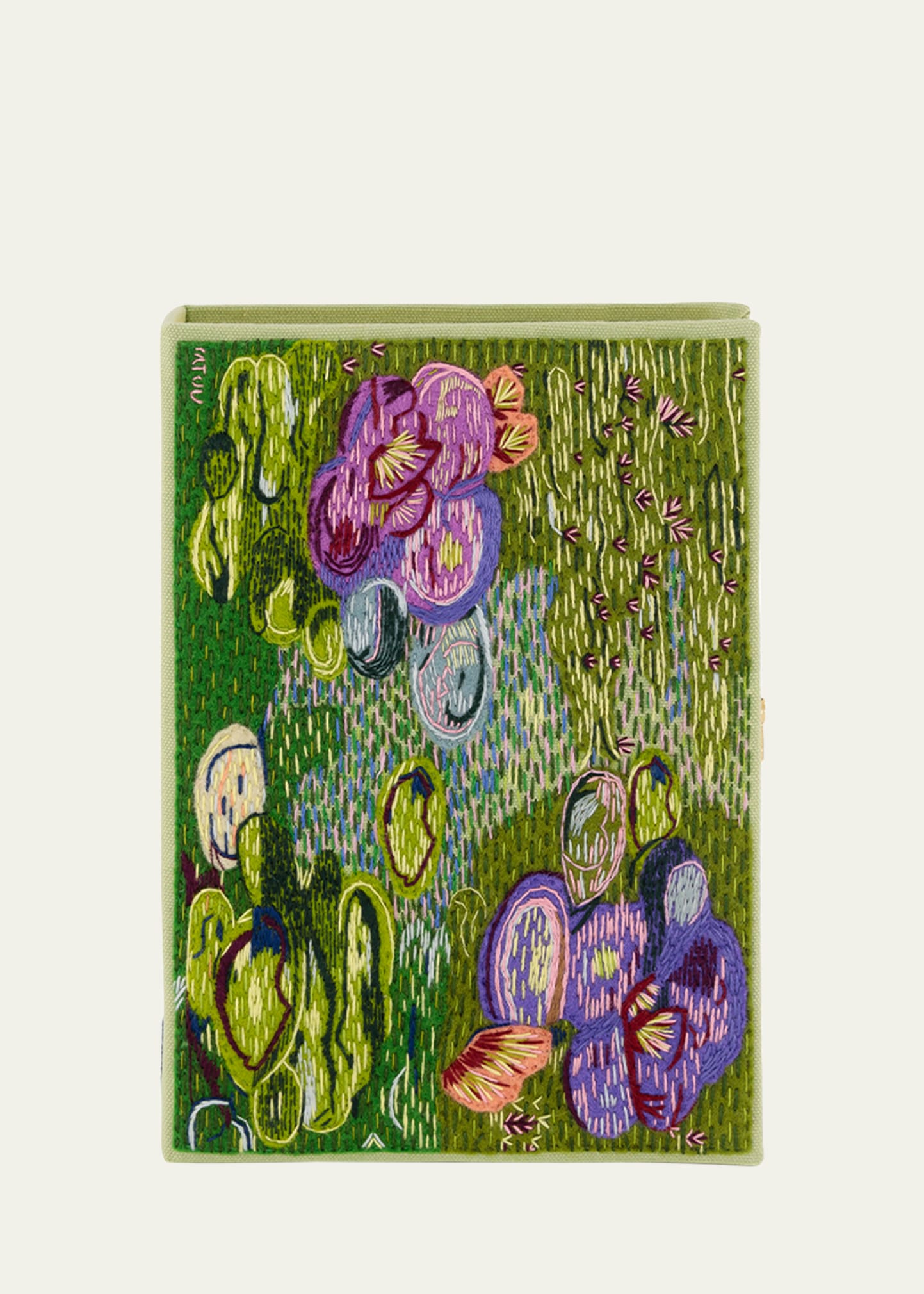 Olympia Le-Tan Monet Waterlilies Book Clutch Bag | Bergdorf Goodman