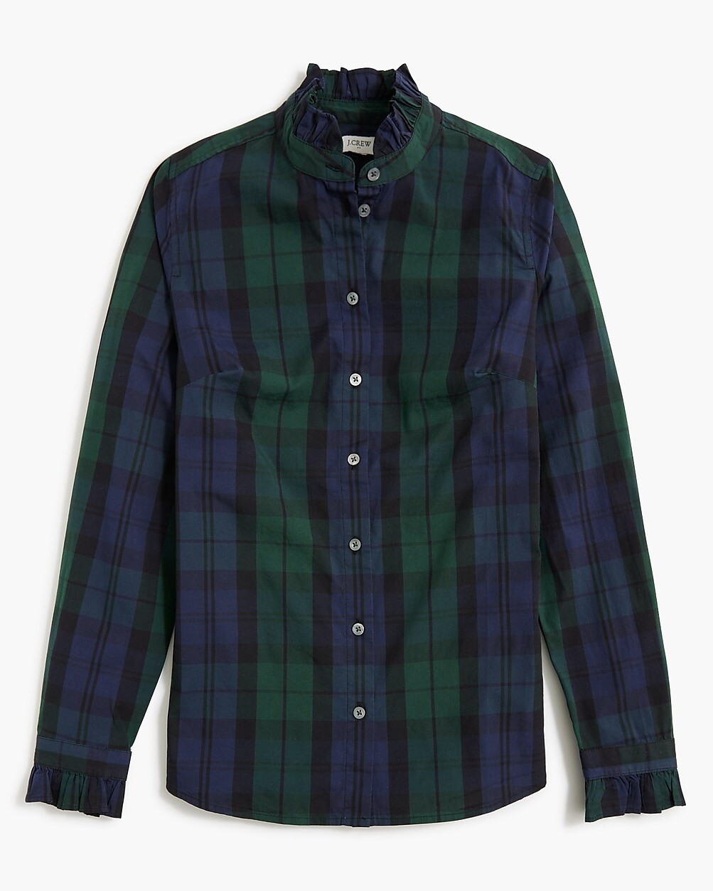 Black Watch ruffleneck button-up | J.Crew Factory