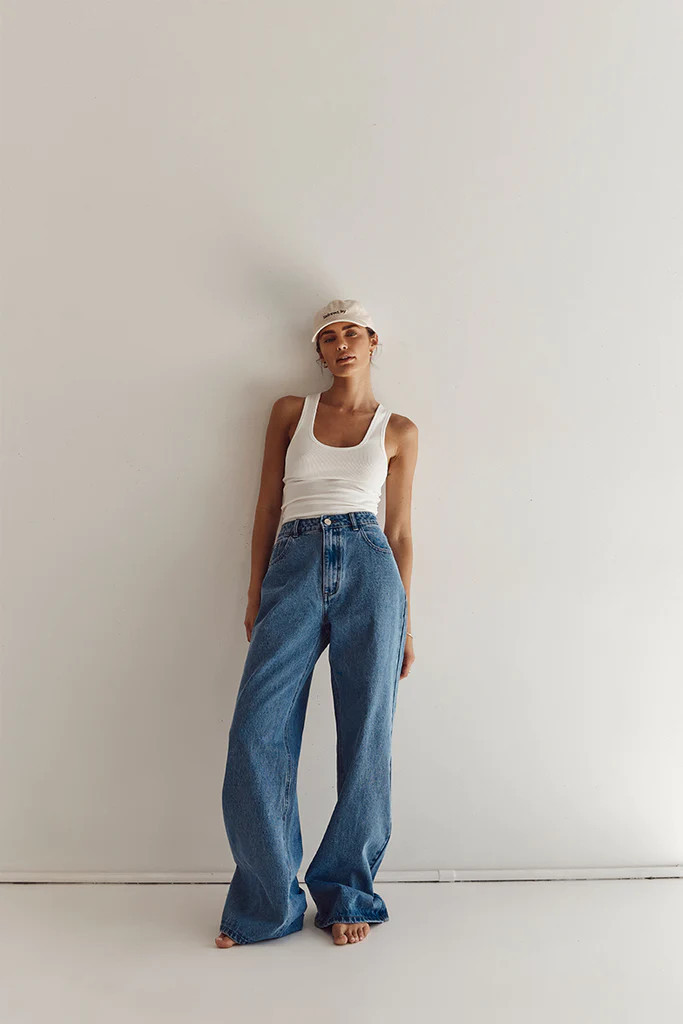 REAGAN VINTAGE BLUE SLOUCHY DENIM JEAN | DISSH