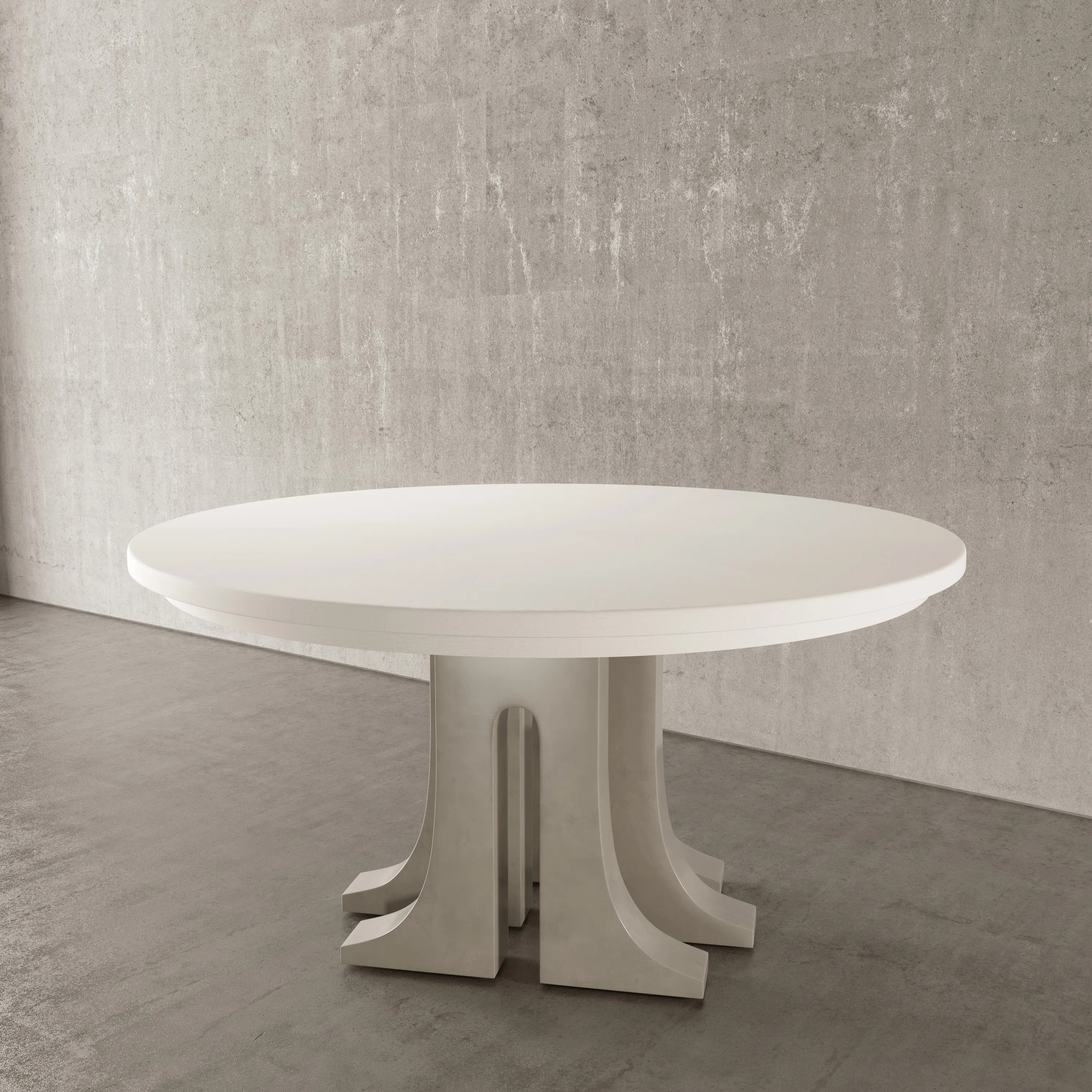 Casa Ispirata Aqueduct Wood and Concrete Contemporary Round Dining Table | Wayfair | Wayfair North America