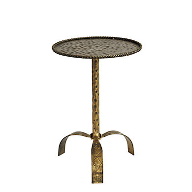 SK Metal Accent Table with Antiqued Mirror Top & Rope Detail | Ballard Designs, Inc.