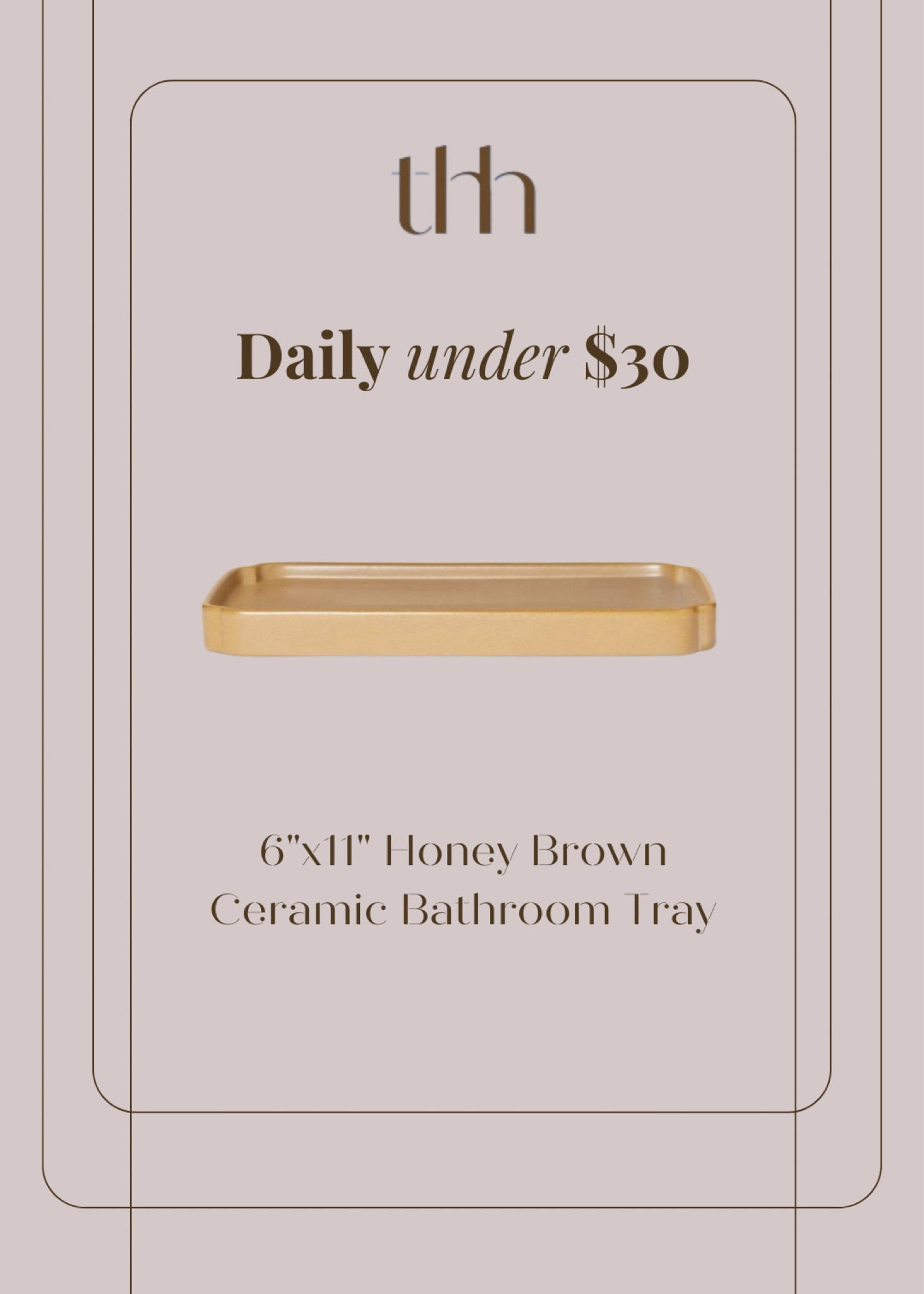 6"x11" Ceramic Bathroom Tray Honey … curated on LTK