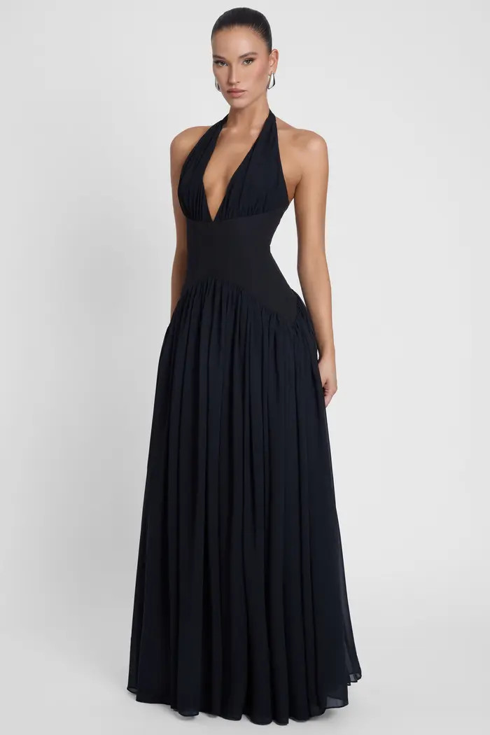 LEAU Harlowe Contrast Corset Maxi Dress | Nordstrom | Nordstrom