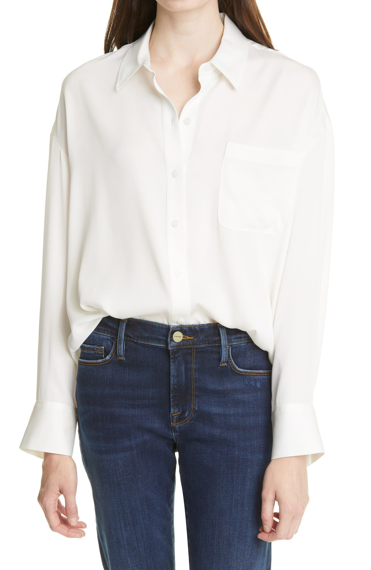Relaxed Stretch Silk Shirt | Nordstrom