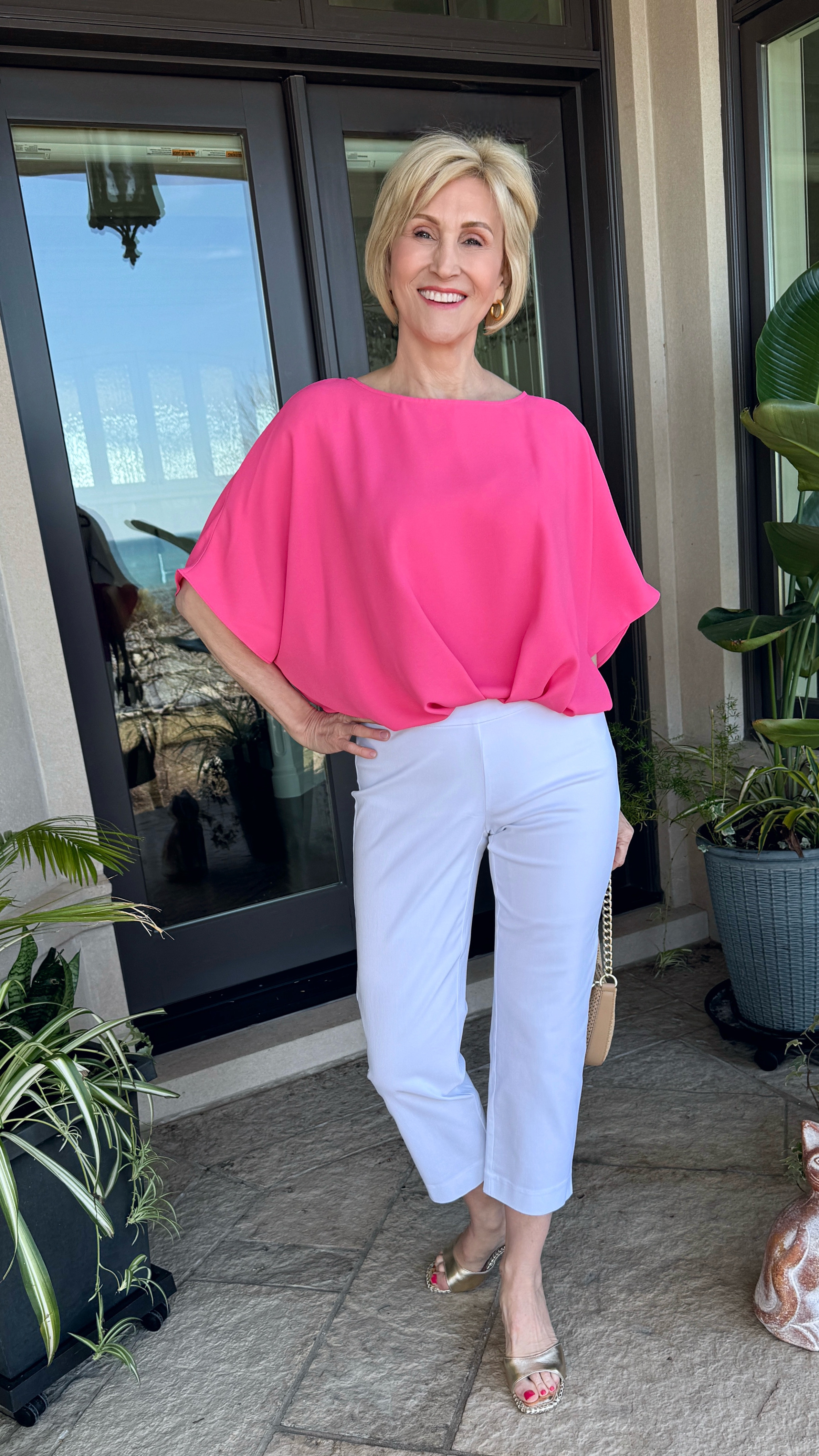 I feel blooming beautiful in this gorgeous @macys pink blouse with its chic, batwing sleeves. These sleek, cropped white pants make an easy, modern look. Macys Spring VIP sale, now until 4/6, so you’ll save an extra 30% off, and + you can get 15% off beauty, too. Check out this chic spring outfit and more!
*exclusions apply
🩷Scroll down to shop & follow for more
#macyspartner #macys @macys

#LTKWatchNow #LTKOver40 #LTKSeasonal