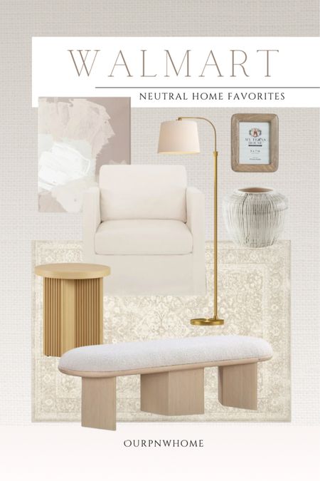 Beautiful neutral home favorites for spring at Walmart!

Modern bench, boucle bench, bench ottoman, neutral area rug, fluted end table, ribbed accent table, reeded side table, abstract wall art, geometric wall art, neutral armchair, ivory accent chair, neutral vase, wood picture frame, Walmart home, spring home

#LTKhome #LTKSeasonal #LTKstyletip