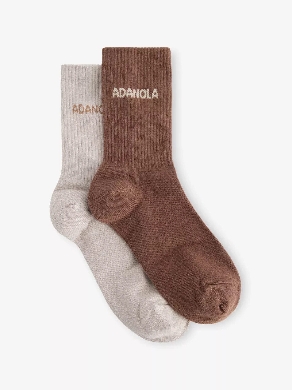 Logo-Pattern 2-Pack Cotton-Blend Socks | Selfridges