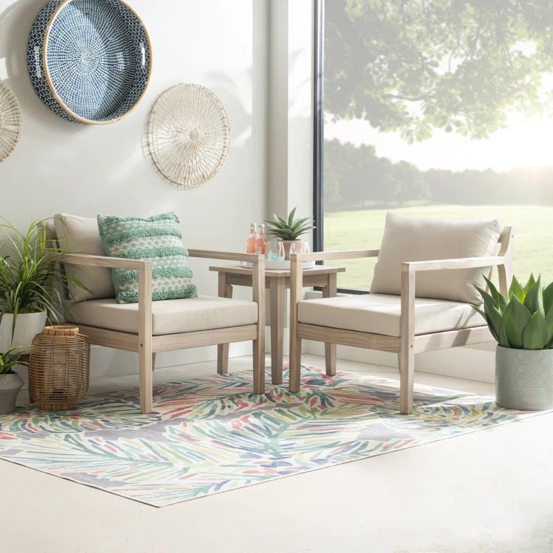 Amina 3-Piece Cushioned Outdoor Seating Group with End Table | Wayfair North America