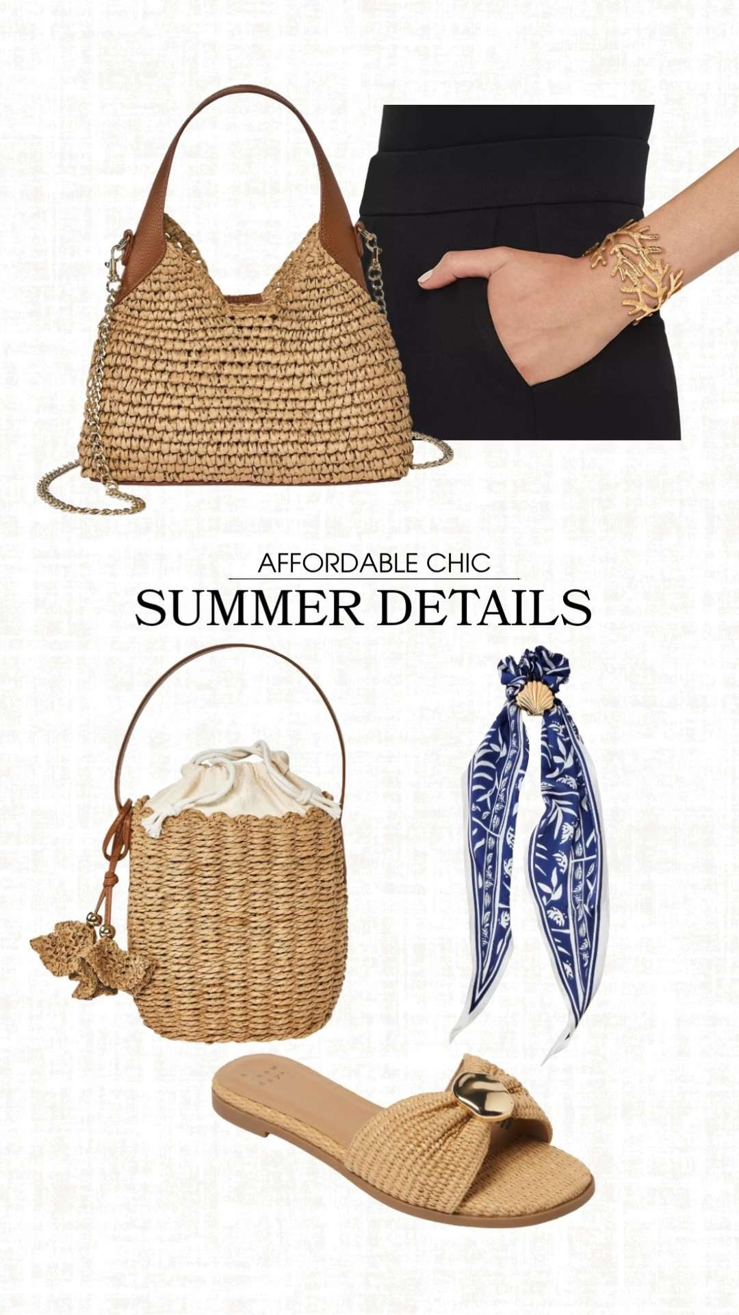 These are the summer accessories that make affordable outfits look boutique! All under $30. Designer-inspired finds you can snag at @Target prices. I'm pairing the straw bag and slides with the crochet set I'm also linking on an upcoming trip to scenic Door County, Wisconsin.

straw bags | straw sandals | woven neutral bags | gold cuff bracelet | hair accessories | Target style 

 #LTKSeasonal #LTKOver40 #LTKTravel