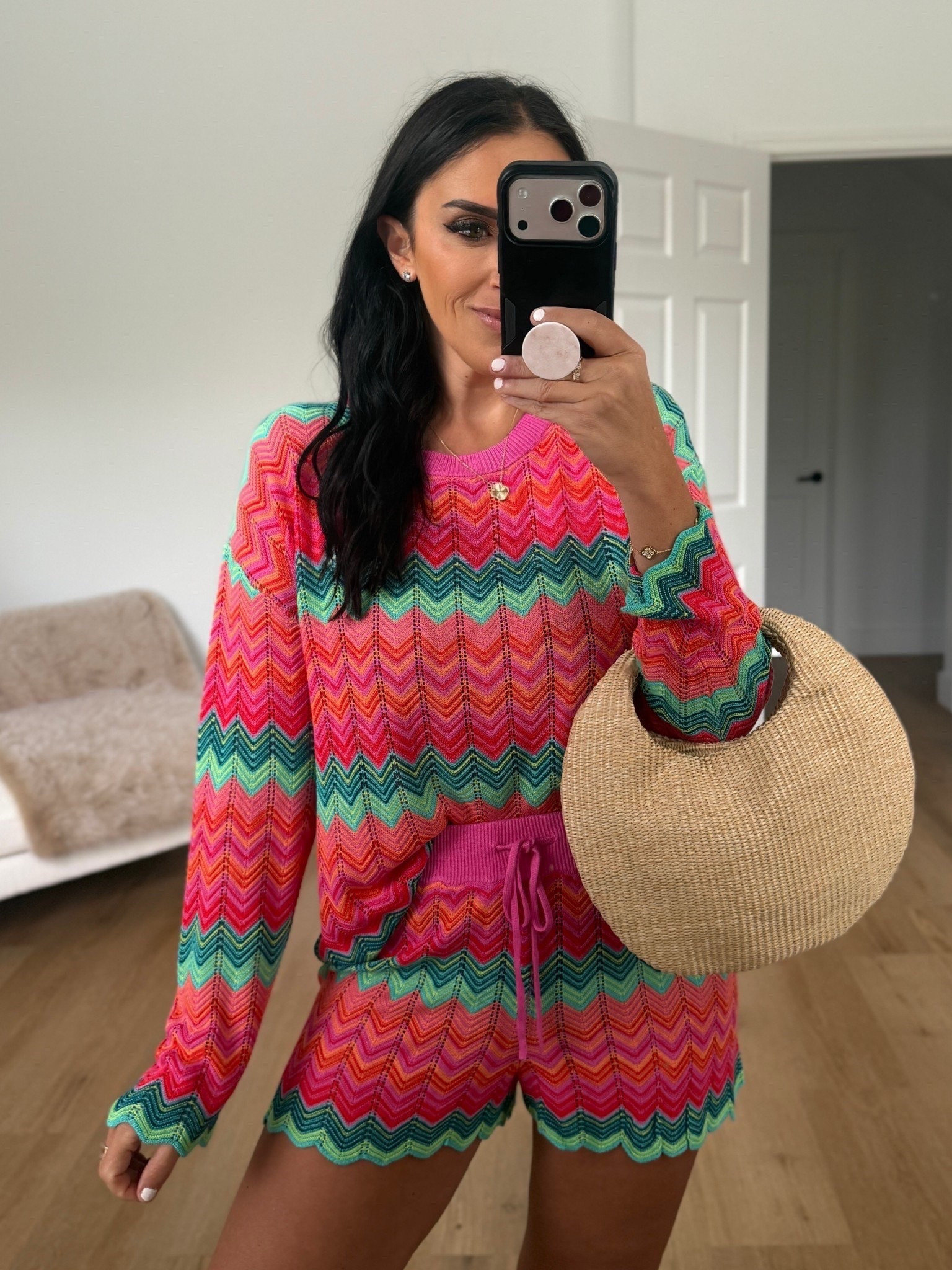 Beach Riot Beach Cover Up Sweater wearing size medium 

Beach Riot Balboa Knit Scallop Cover Up Shorts wearing size medium