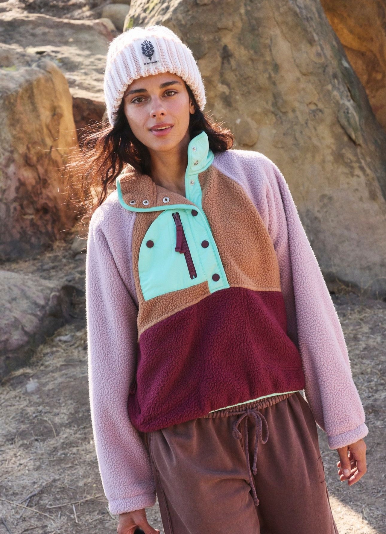 Free People: The coolest new take on our best-selling zip-up jacket, this pullover is the most effortless essential for any activity featured in a soft fleece fabrication with quarter button-closure detail and contrast bust pocket with color-blocked detailing for a fun touch.

#LTKActive #LTKootd #LTKgrwm