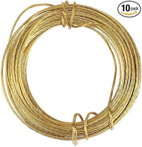 33 Feet Picture Hanging Wire Picture Frame Brass Wire for Hanging Heavy Duty Metal Braided Wire f... | Amazon (US)