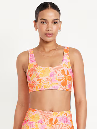 Matte Scoop-Neck Bikini Swim Top | Old Navy (US)