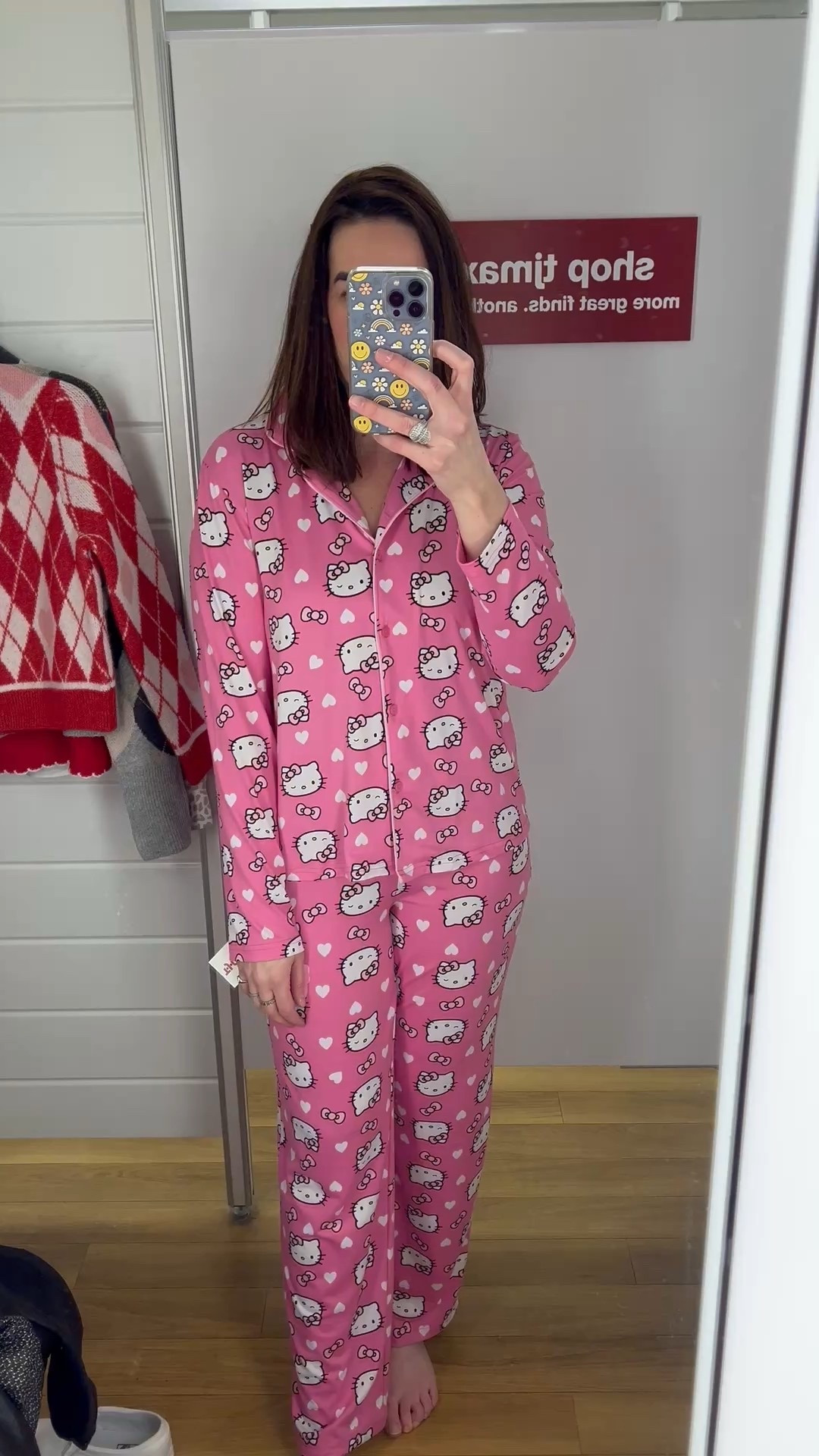 Pink hello kitty heart pajamas (small). #pajamas #pjs #pinkpajamas #pinkpjs #hellokittypjs #hellokittypajamas #heartpajamas #heartpjs #loungewear 
valentines day outfit women
valentines outfit women @TJ Maxx 

#LTKSeasonal #LTKmorningroutine