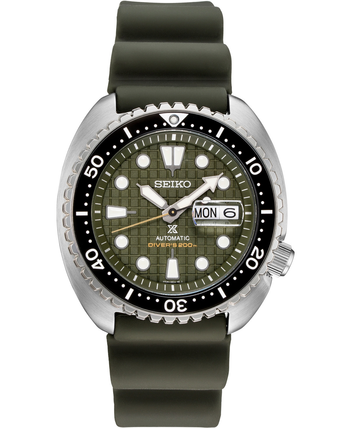 Seiko Men's Automatic Prospex King Turtle Green Silicone Strap Watch 45mm - A Special Edition - Green | Macy's