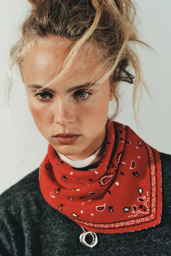 PRINTED KNIT BANDANA | Zara US