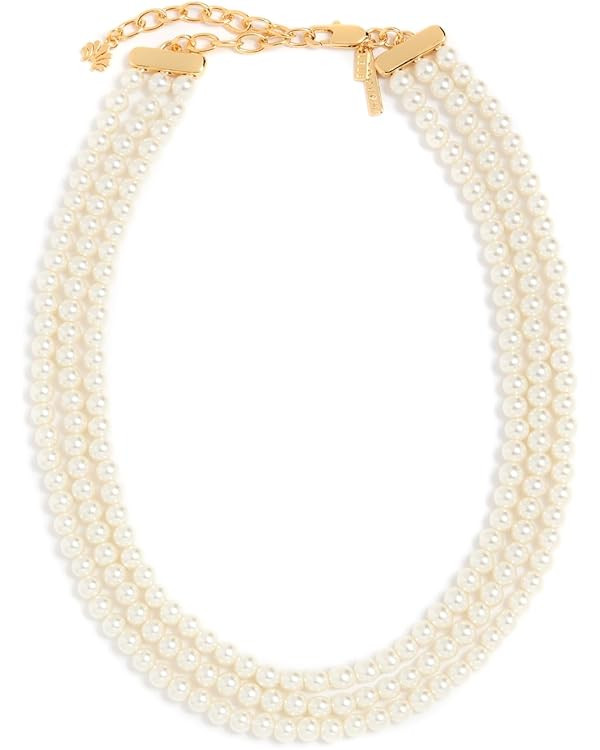 Lele Sadoughi Women's Triple Pearl Strand Neckace | Amazon (US)