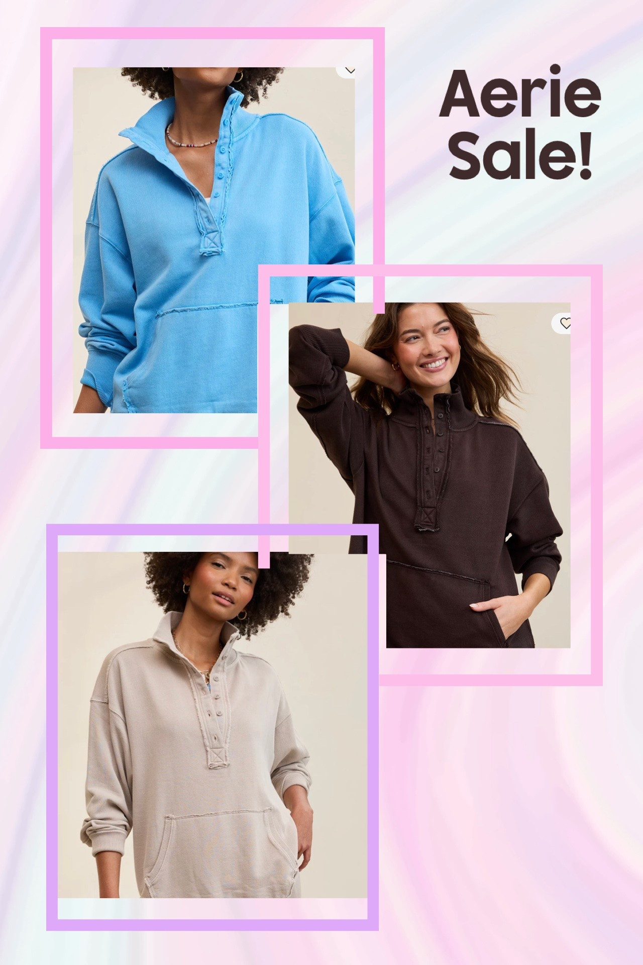The incredibly popular Aerie Vintage Popover Polo Sweatshirt is on sale for only $25.98 today - the lowest it’s ever been marked down! This top is super comfy, and easy to wear year round. Has an oversized fit, so I would recommend sizing down one!

#LTKSaleAlert #LTKActive #LTKootd