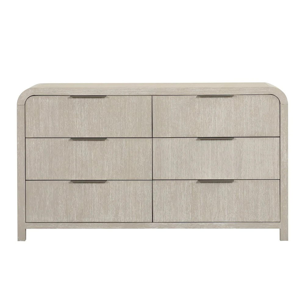 Roundhill Furniture Tavari Contemporary 6-Drawer Wood Dresser, Light Gray | Walmart (US)