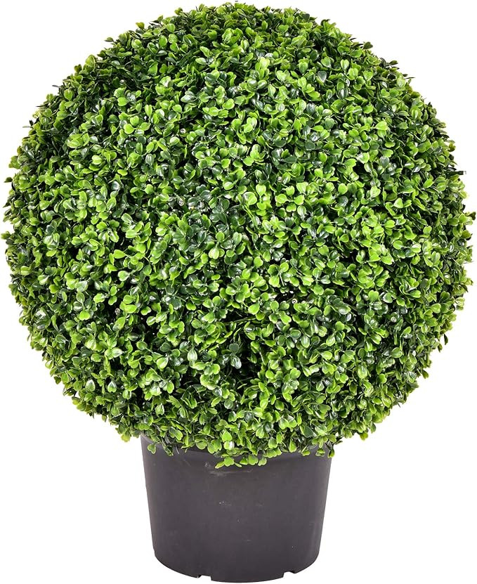 Vickerman Everyday 20 Inch Artificial Boxwood Topiary Ball - UV Resistant Indoor Outdoor - Potted... | Amazon (US)