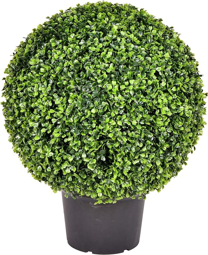 Vickerman Everyday 20 Inch Artificial Boxwood Topiary Ball - UV Resistant Indoor Outdoor - Potted... | Amazon (US)