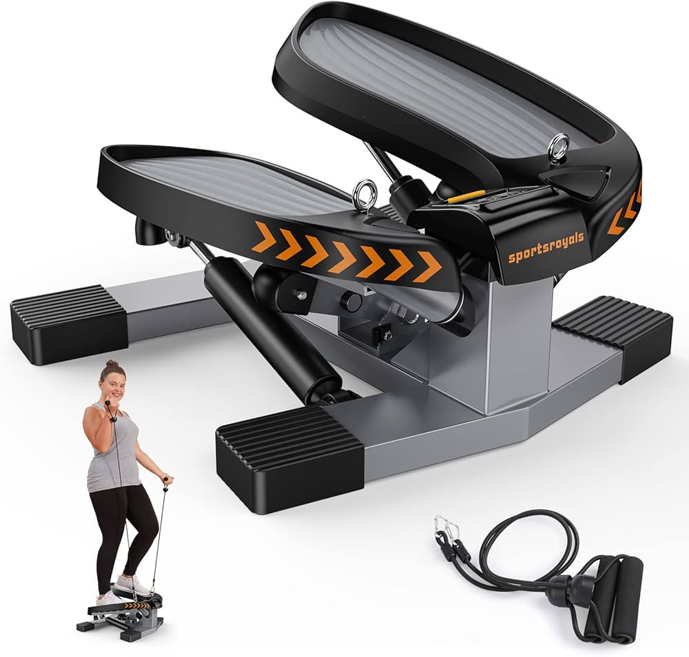 Sportsroyals Stair Stepper for Exercises-Twist Stepper with Resistance Bands and 330lbs Weight Ca... | Amazon (US)