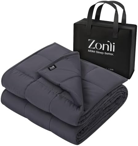 ZonLi Weighted Blanket for Adults (80"x87", 20lbs, Dark Grey) King Size High Breathability Coolin... | Amazon (US)