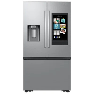 Samsung 30 cu. ft. Mega Capacity 3-Door French Door Refrigerator with Family Hub™ in Stainless Steel | Wayfair North America