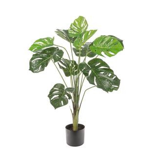 NATURAE DECOR Artificial 29 in. Monstera Indoor and Outdoor Plants OUT-MONS-29BC - The Home Depot | The Home Depot