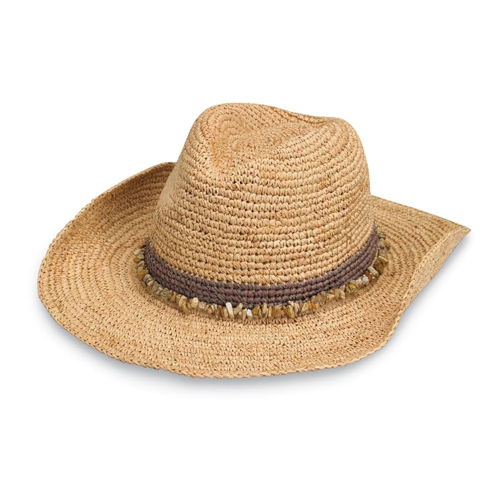 Wallaroo Hat Company Women’s Tahiti Cowboy – Raffia Straw Sun Hat, Wide Brim, Western Style, ... | Amazon (US)