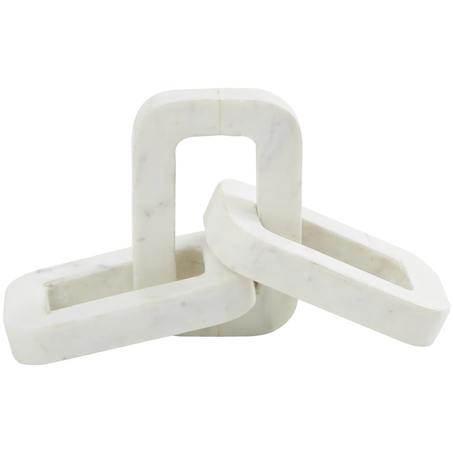 Marble Handmade Geometric 3 Link Chain Decorative Sculpture | Wayfair North America