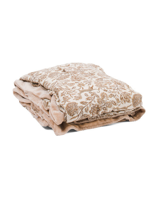 Cotton Gauze And Plush Blanket | TJ Maxx