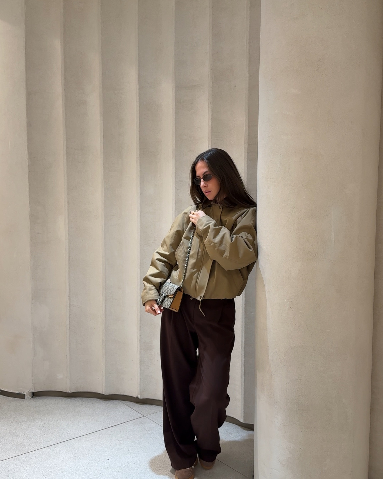 Casual look - ootd - outfit styling - bomber jacket - brown trousers - staple outfit - staple pieces 

#LTKuk #LTKspring #LTKstyletip