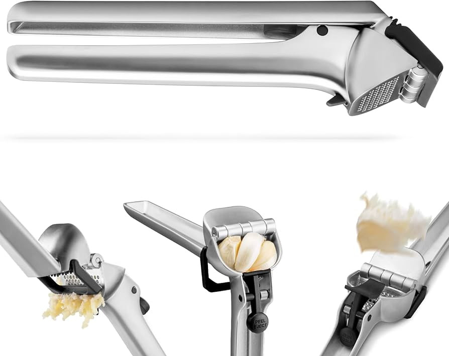 Dreamfarm Garject | Non-Scratch Garlic Press with Ejector | All-In-One Garlic Mincer Tool | Chrom... | Amazon (US)