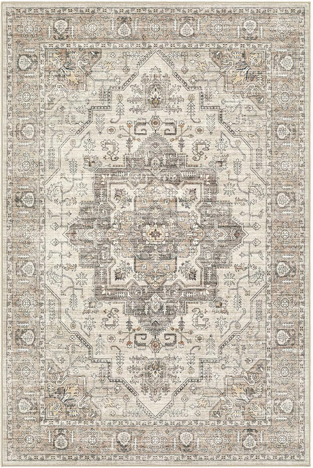 Area Rug 9x12 Washable Vintage - Soft Traditional Rugs for Living Room Large Non Slip Backing wit... | Amazon (US)