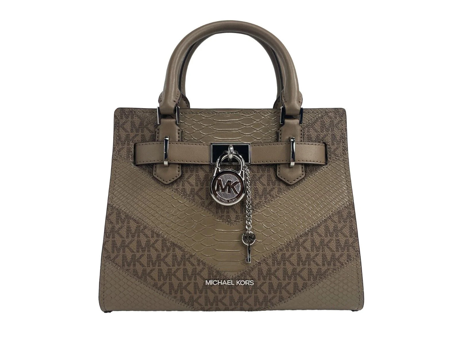 Michael Kors Hamilton Small Satchel Crossbody Exotic MK Dust MK Multi | Walmart (US)