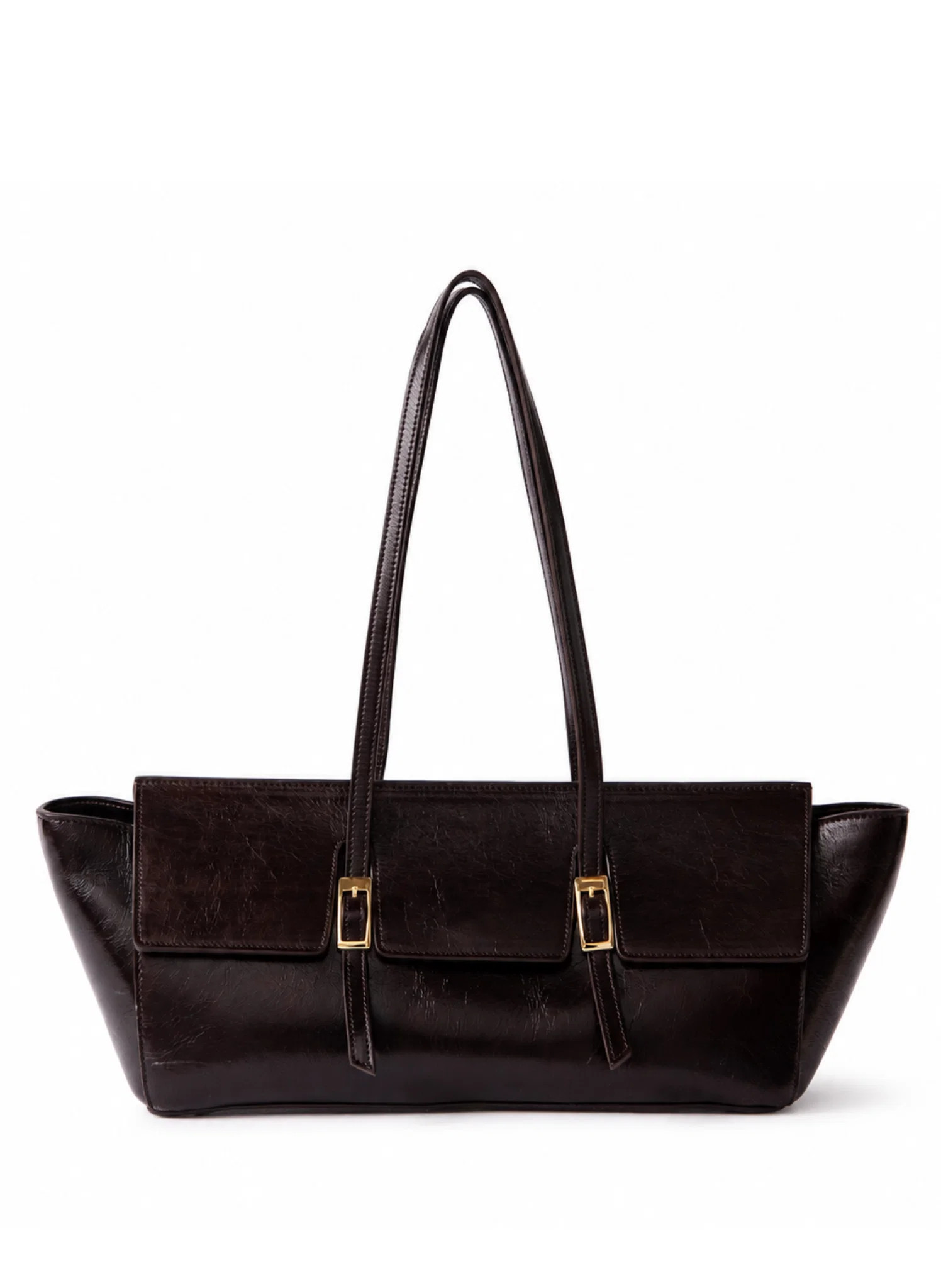 Le Bateau Large Vintage Leather Chestnut - French Bags for Women - Elleme | Elleme